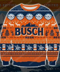 Busch light reindeer all over print ugly christmas sweater