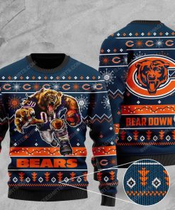 Chicago bears bear down ugly christmas sweater