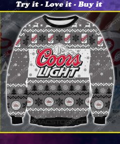 Coors light reindeer all over print ugly christmas sweater 1