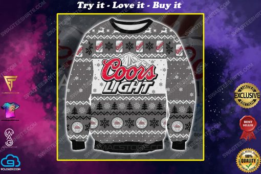 Coors light reindeer all over print ugly christmas sweater 1