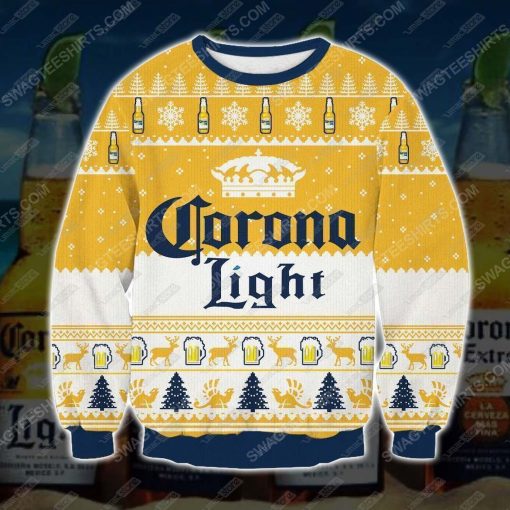 Corona light beer ugly christmas sweater