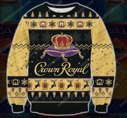 Crown royal black blended canadian whisky ugly christmas sweater
