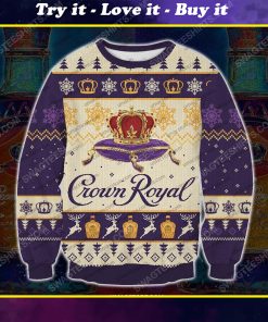 Crown royal canadian whisky ugly christmas sweater 1