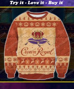 Crown royal peach whisky ugly christmas sweater 1
