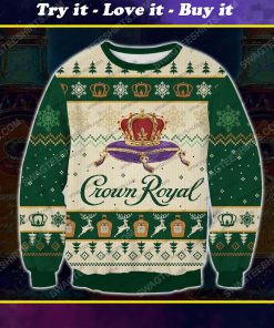 Crown royal regal apple flavored whisky ugly christmas sweater 1