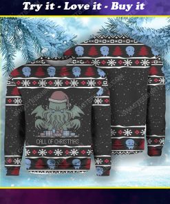Cthulhu call of christmas ugly christmas sweater