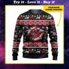 Custom firefighter and santa claus ugly christmas sweater