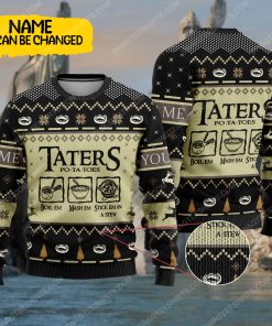 Custom lotr taters potatoes ugly christmas sweater 1