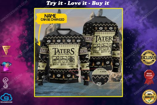 Custom lotr taters potatoes ugly christmas sweater