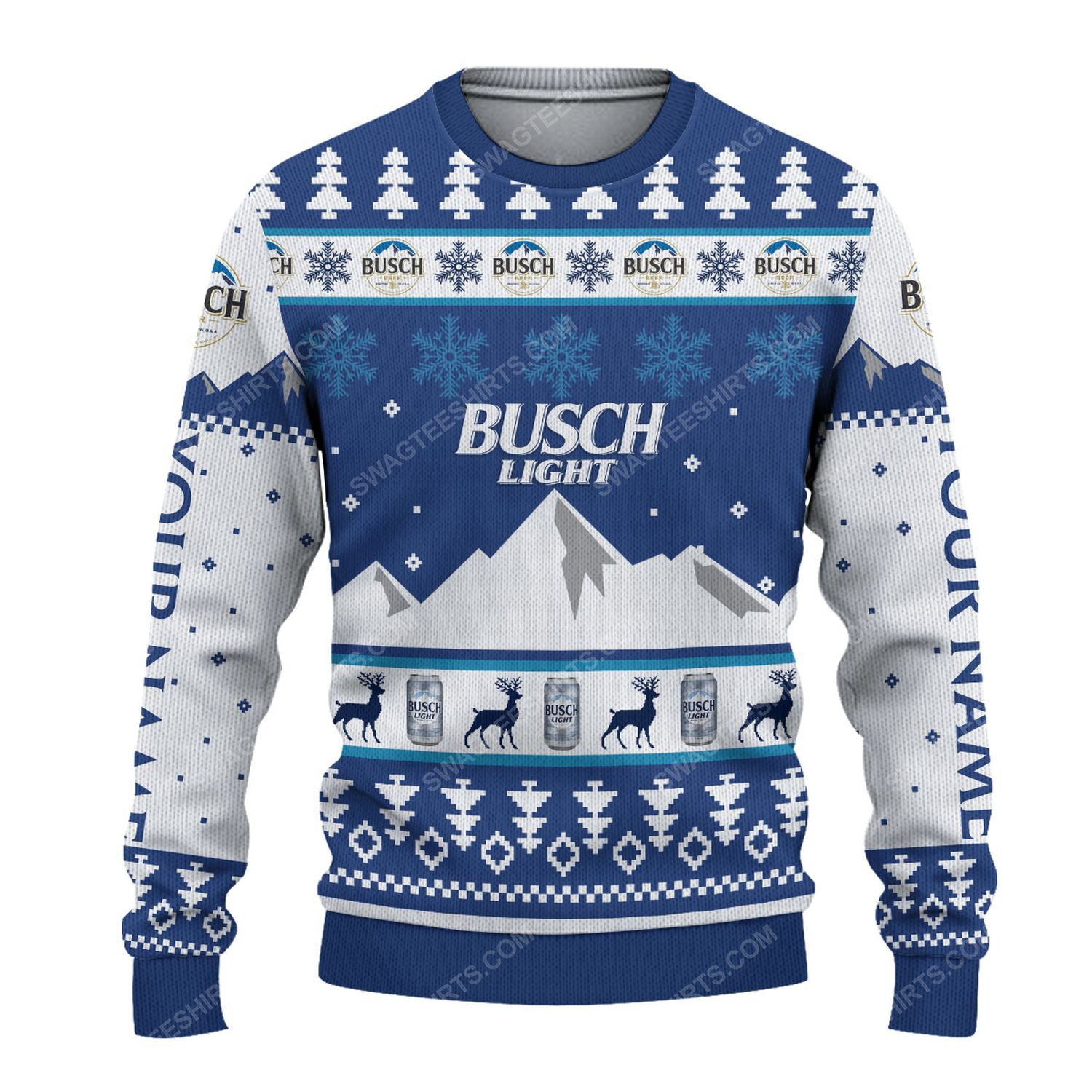 Custom name busch light beer ugly christmas sweater 1 - Copy (3)