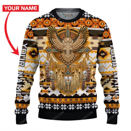 Custom native american owl ugly christmas sweater 1 - Copy (2)