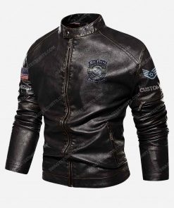 Custom united states air force brotherhood moto leather jacket