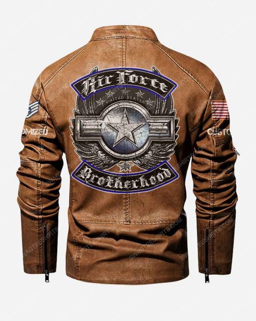 Custom united states air force brotherhood moto leather jacket