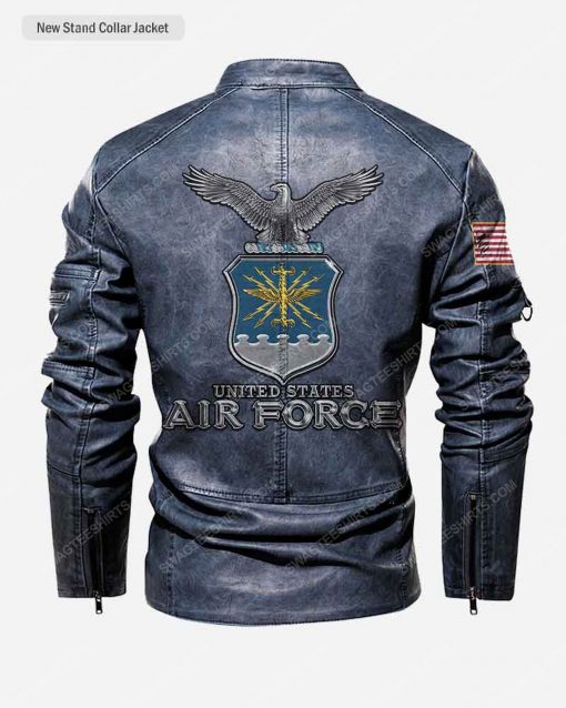 Custom united states air force eagle moto leather jacket