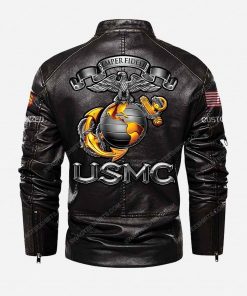 Custom united states marine corps semper fidelis moto leather jacket