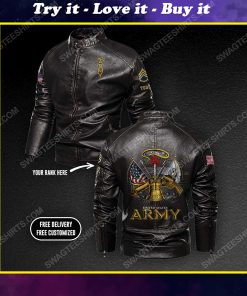 Custom us army this we'll defend moto leather jacket