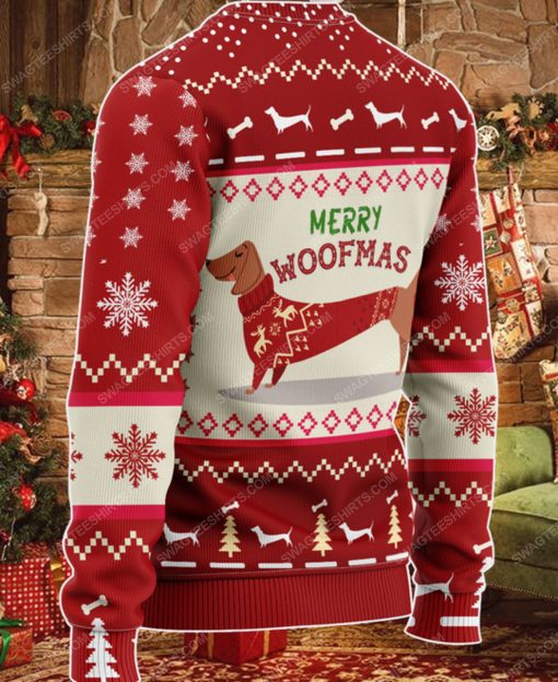 Dachshund merry woofmas all over print ugly christmas sweater