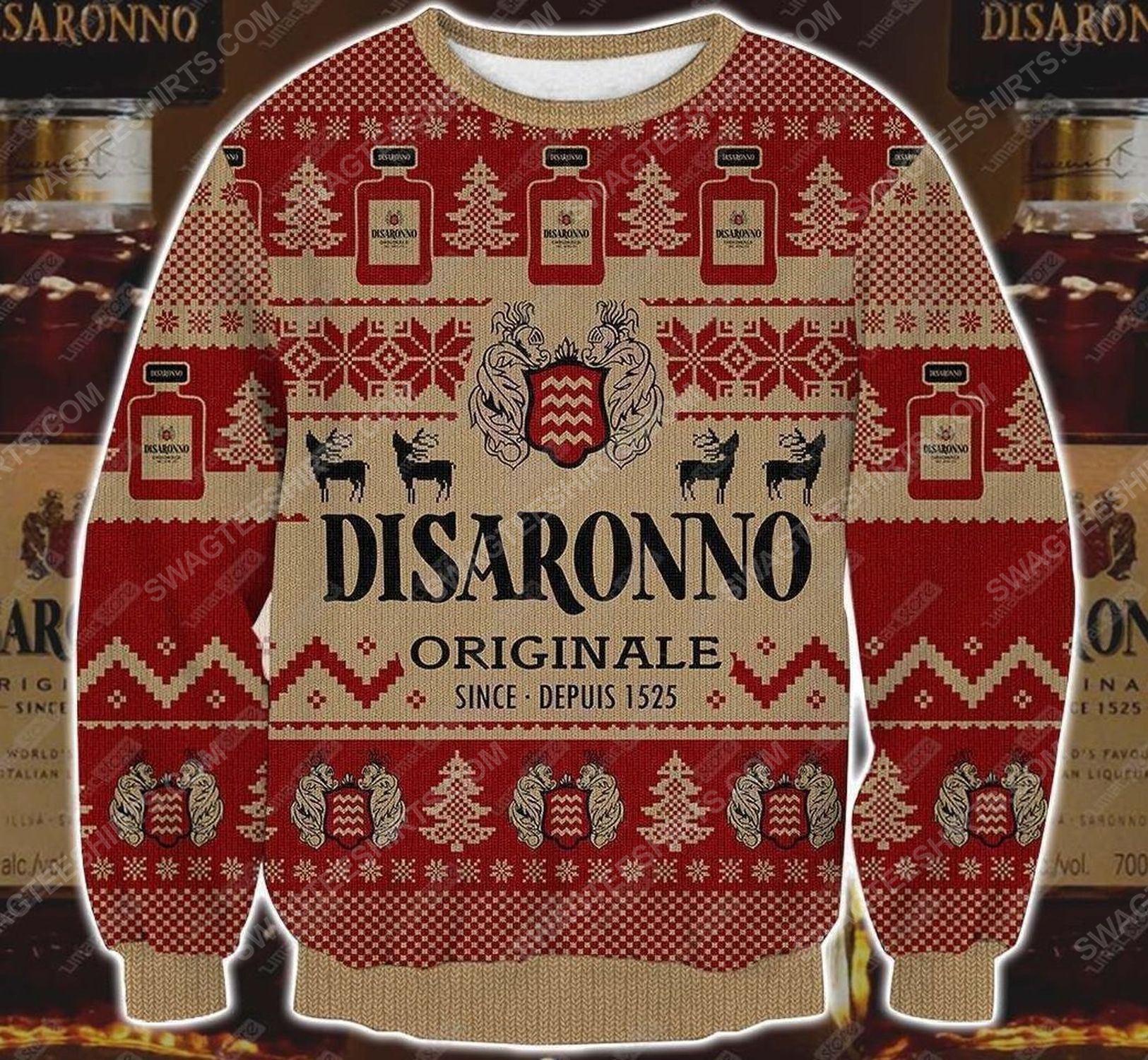 Disaronno originale since 1525 ugly christmas sweater - Copy (2)