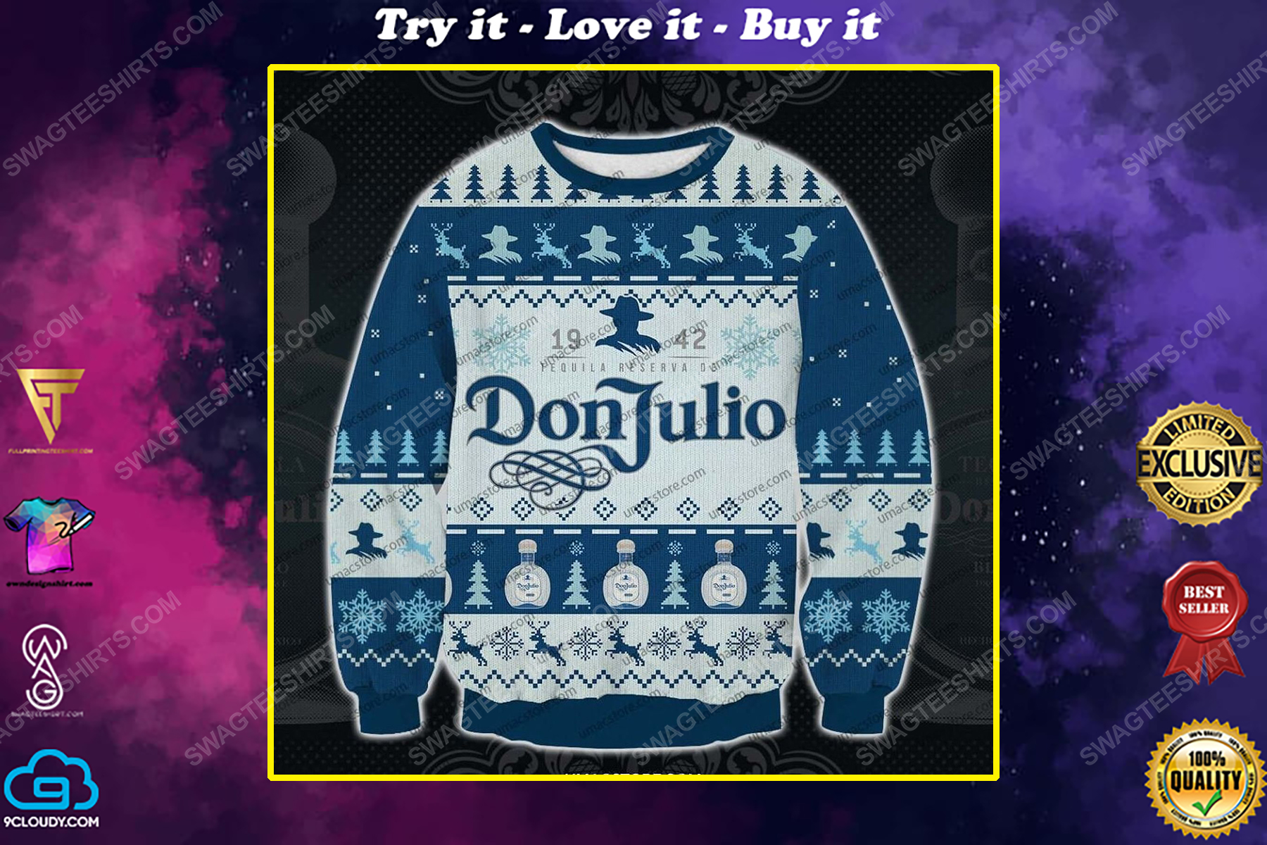 Don julio 1942 tequila ugly christmas sweater 1