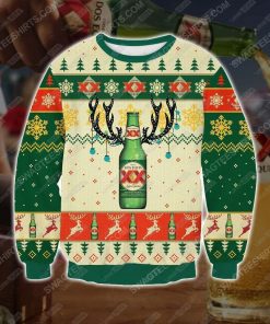 Dos equis reindeer all over print ugly christmas sweater