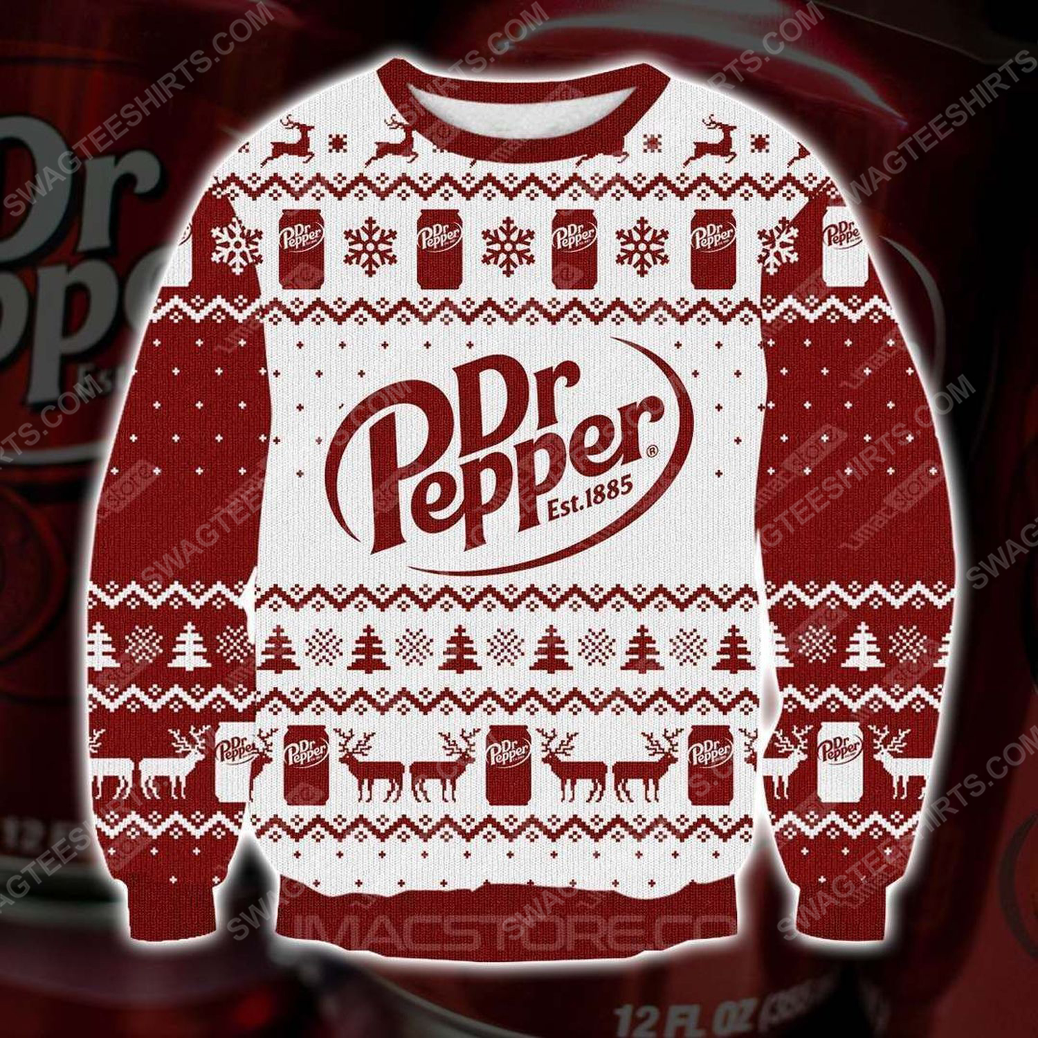 Dr pepper est 1885 ugly christmas sweater - Copy (2)