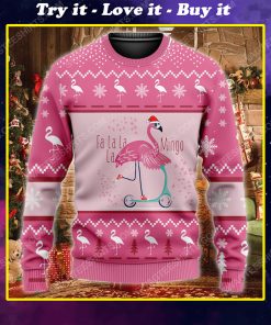 Fa la la la mingo all over print ugly christmas sweater