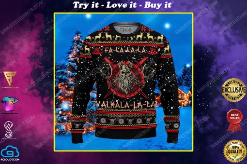 Fa-la-la-la valhalla-la viking ugly christmas sweater