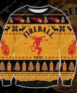Fireball cinnamon whisky ugly christmas sweater - Copy