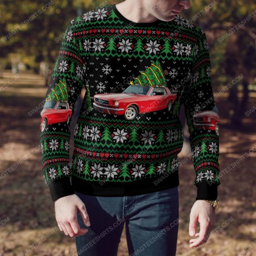 Ford mustang 1965 ugly christmas sweater