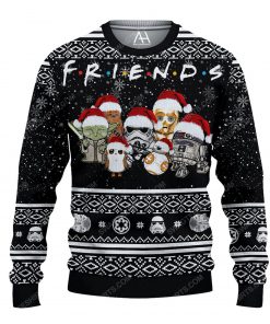 Friends tv show star wars chibi ugly christmas sweater 1