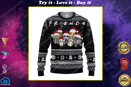 Friends tv show star wars chibi ugly christmas sweater