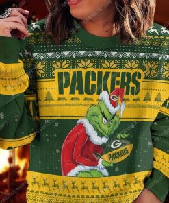 Green bay packers and the grinch ugly christmas sweater