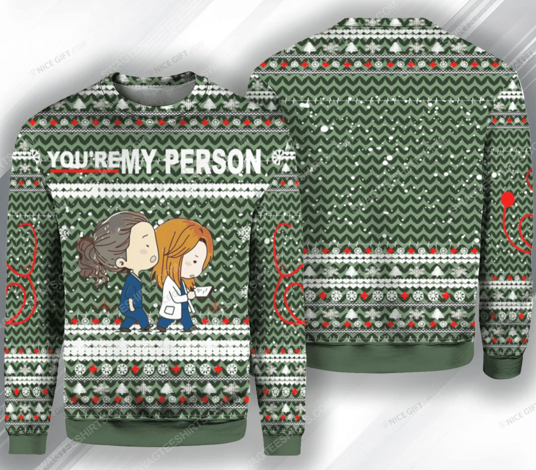 Grey's anatomy tv show you're my person ugly christmas sweater 1 - Copy (2)