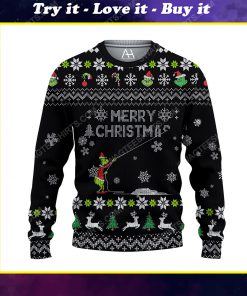 Grinch stole christmas pattern ugly christmas sweater