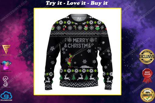 Grinch stole christmas pattern ugly christmas sweater