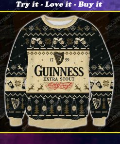 Guinness extra stout ugly christmas sweater 1