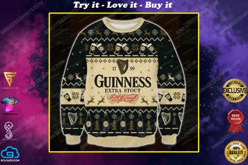 Guinness extra stout ugly christmas sweater 1