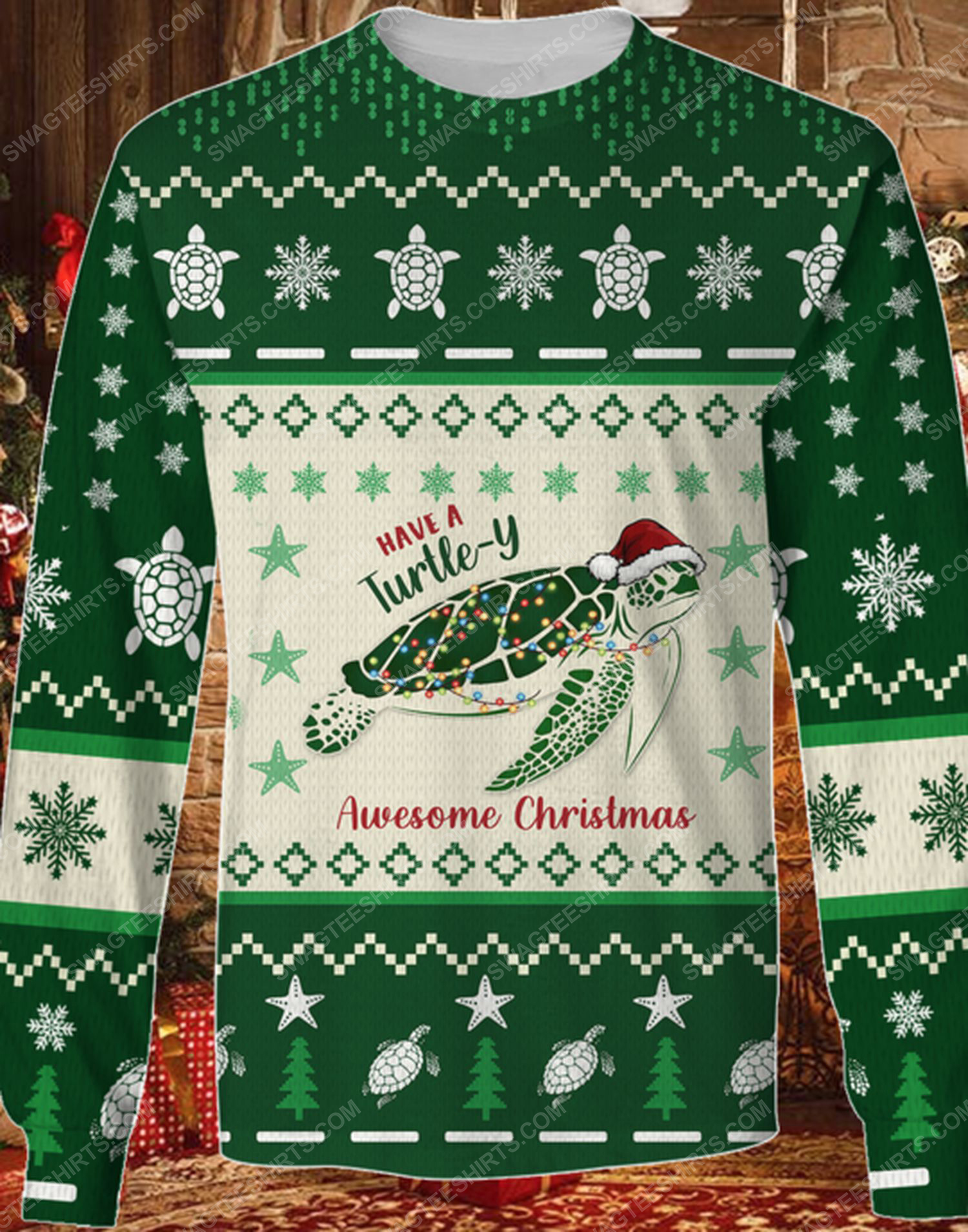 Have a turtle-y awesome ugly christmas sweater