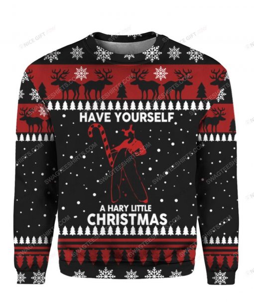 Have yourself a hary little christmas ugly christmas sweater 1