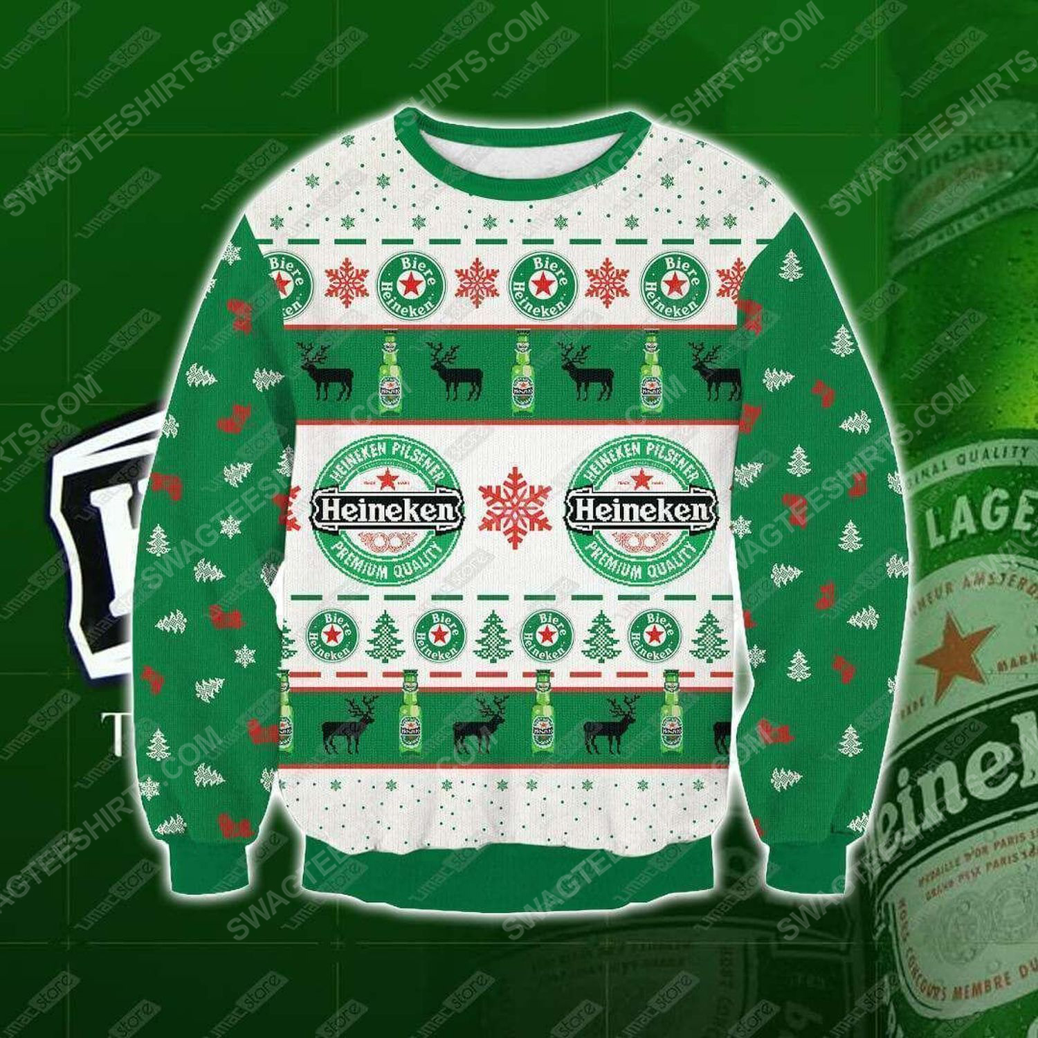 Heineken beer all over print ugly christmas sweater - Copy (2)