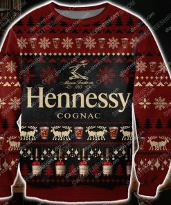 Hennessy cognac all over print ugly christmas sweater