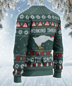 Honking through the snow ugly christmas sweater