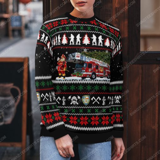 Houston fire department ugly christmas sweater