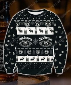 Jack daniels old time all over print ugly christmas sweater
