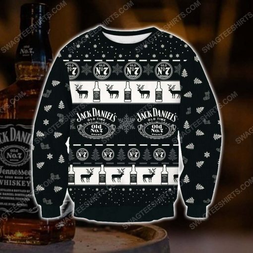 Jack daniels old time all over print ugly christmas sweater - Copy (2)