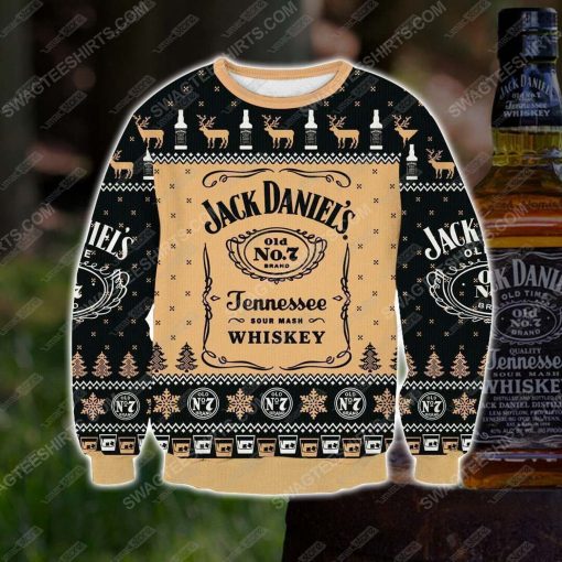 Jack daniel's tennessee whiskey ugly christmas sweater 1