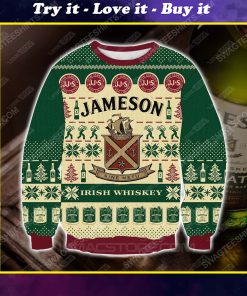 Jameson irish whiskey ugly christmas sweater
