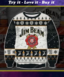 Jim beam bourbons and whiskeys ugly christmas sweater 1