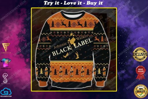 Johnnie walker black label ugly christmas sweater 1
