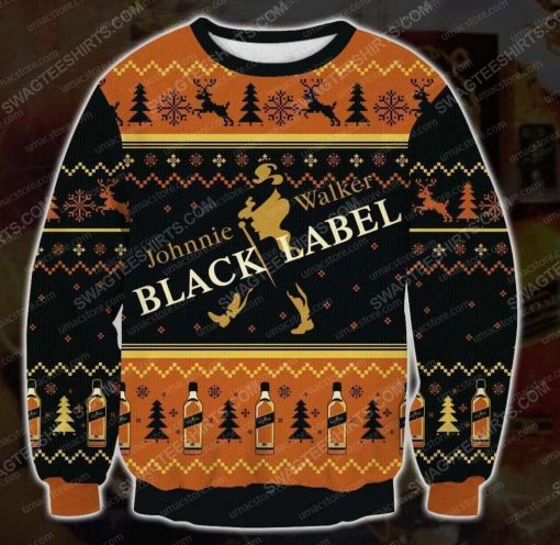 Johnnie walker black label ugly christmas sweater